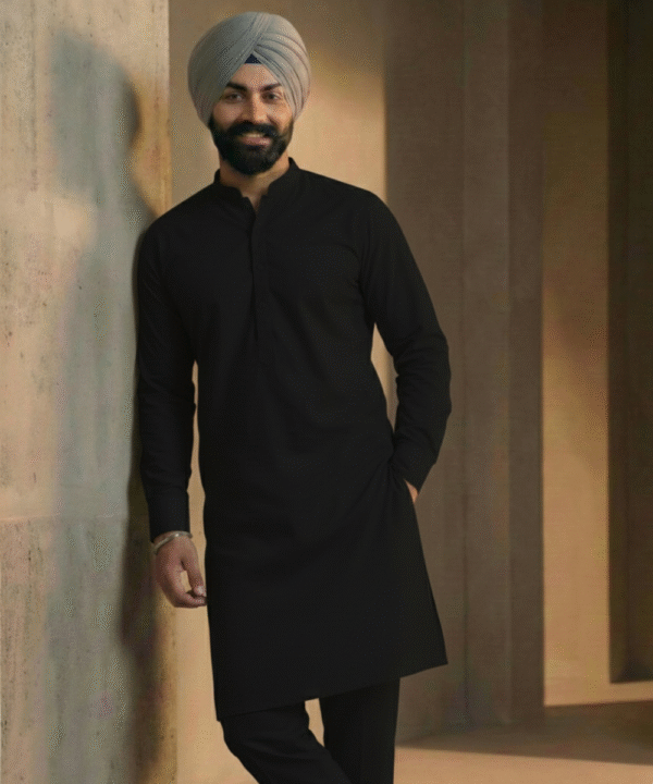 Merino febric Black Kurta Pajama Per Meter ₹385