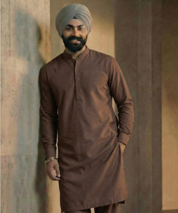 Siya ram cotton fabric Brown Kurta Pajama Per Meter ₹385