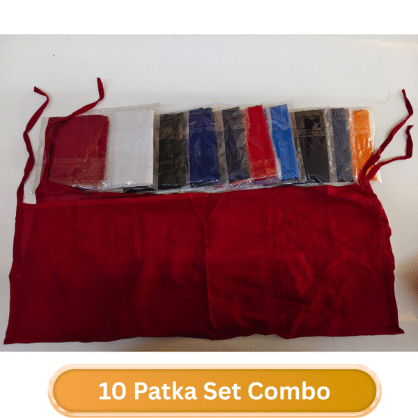 10 Patka Set Combo – Multicolour 4-Tani Cotton Patke